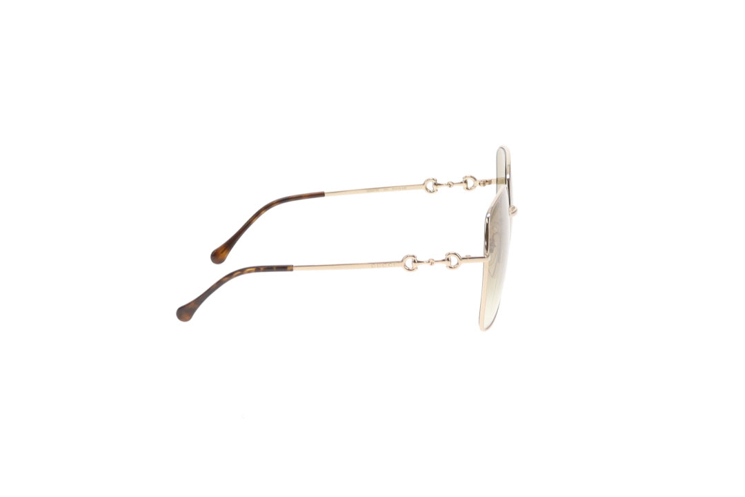 Gucci Rectangle Sunglasses Large Lens Horsebit Arms GG0879S