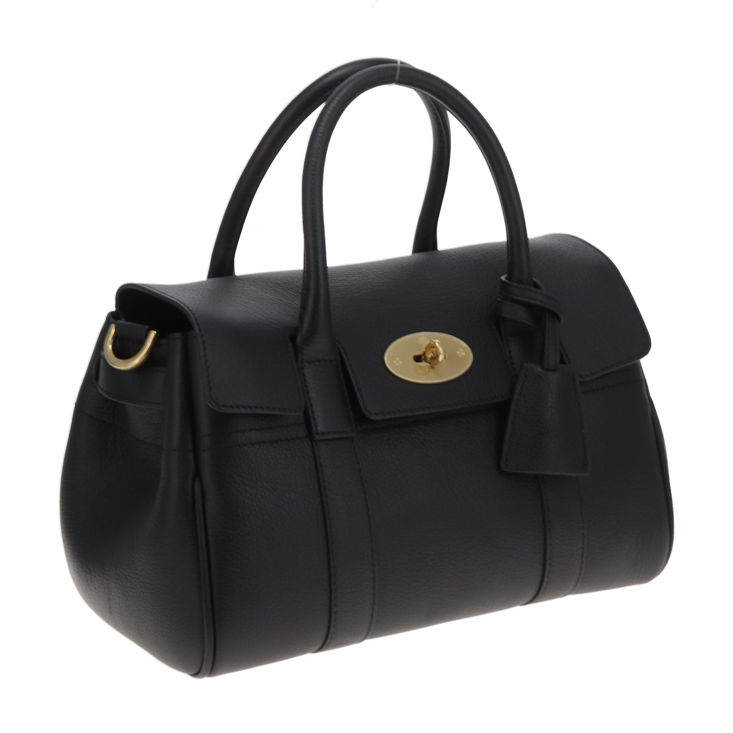 Mulberry Bayswater Satchel Small Black Small Classic Grain