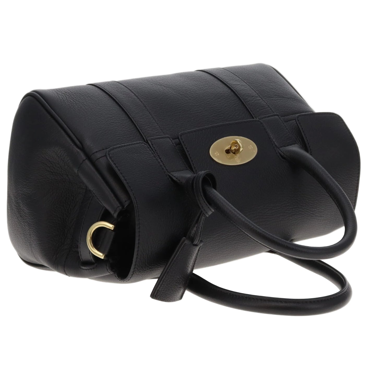Mulberry Bayswater Satchel Small Black Small Classic Grain