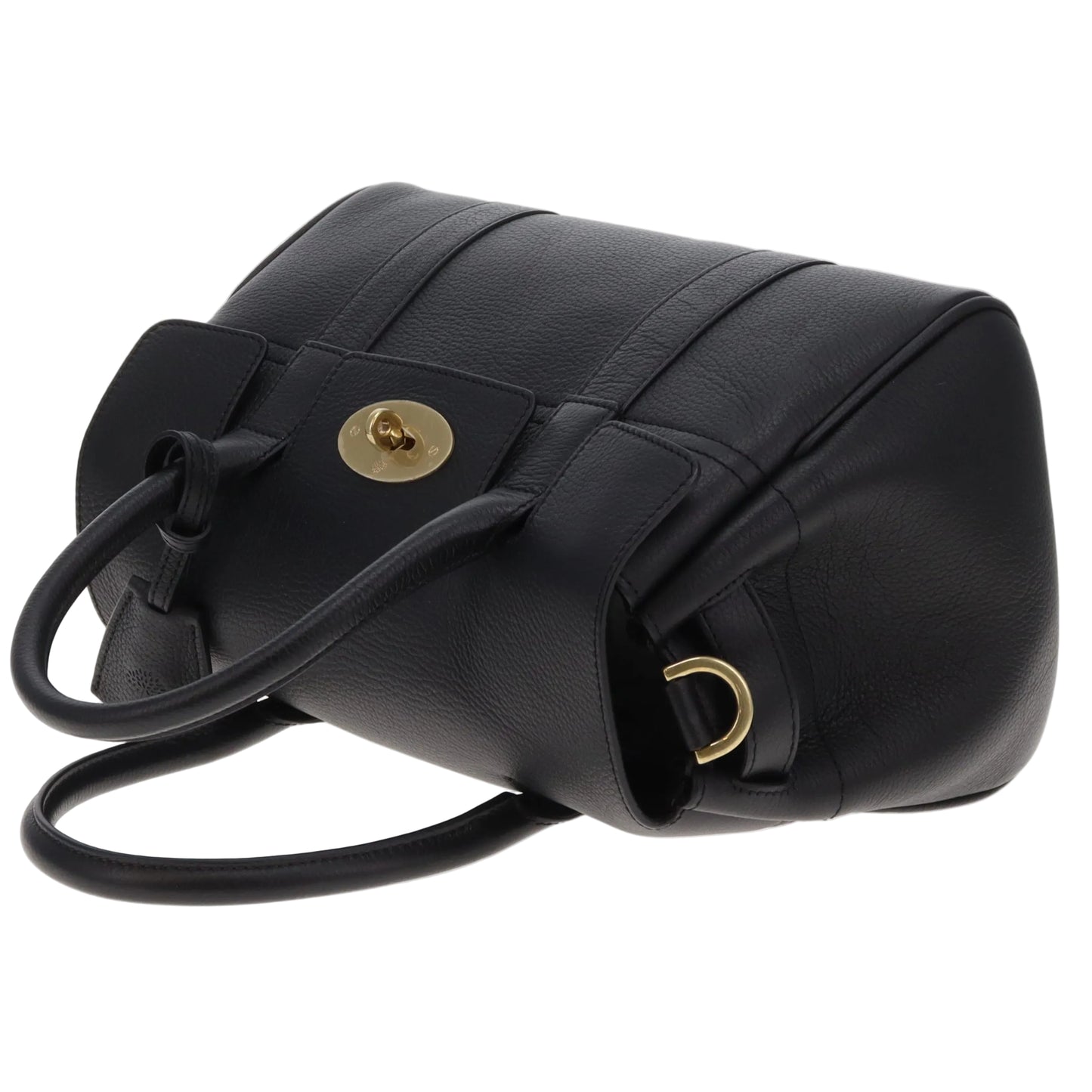 Mulberry Bayswater Satchel Small Black Small Classic Grain