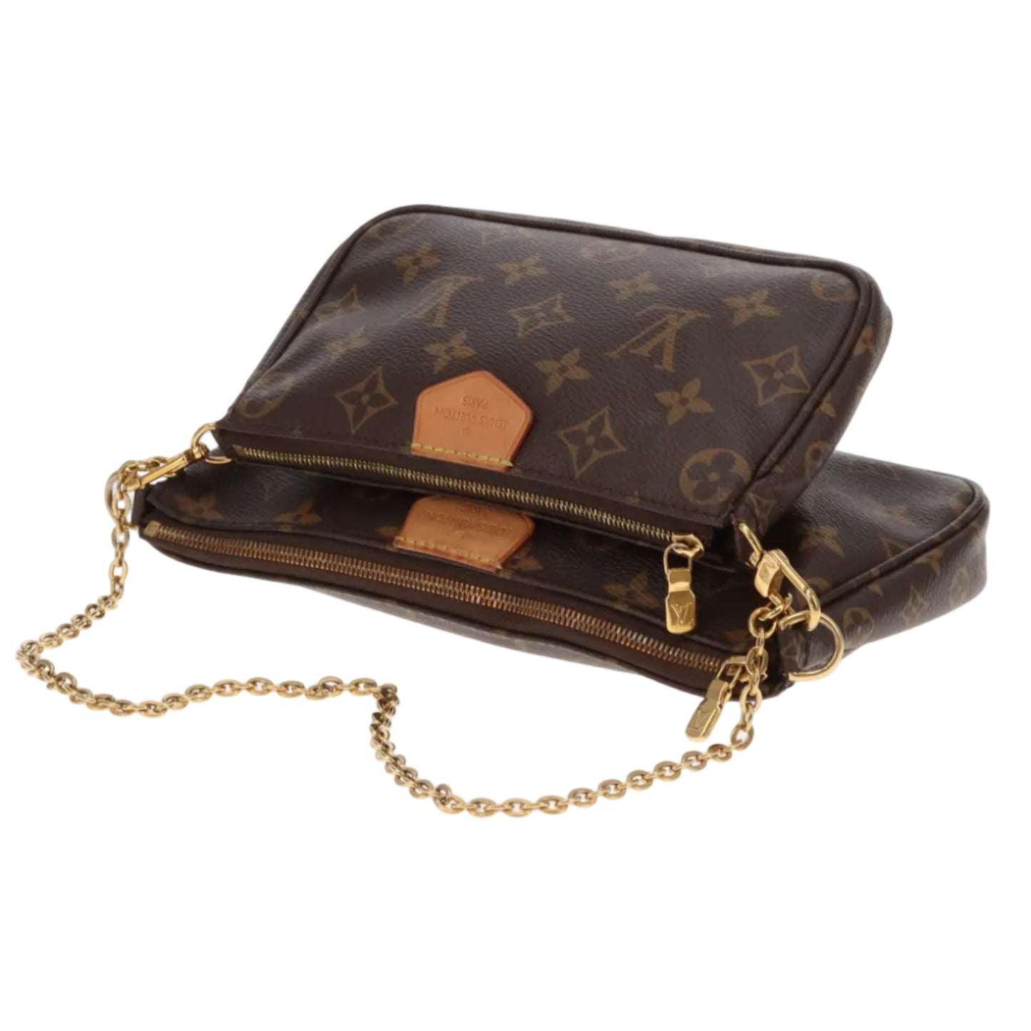 Louis Vuitto Multi-Pochette Monogram With Khaki Cotton Strap