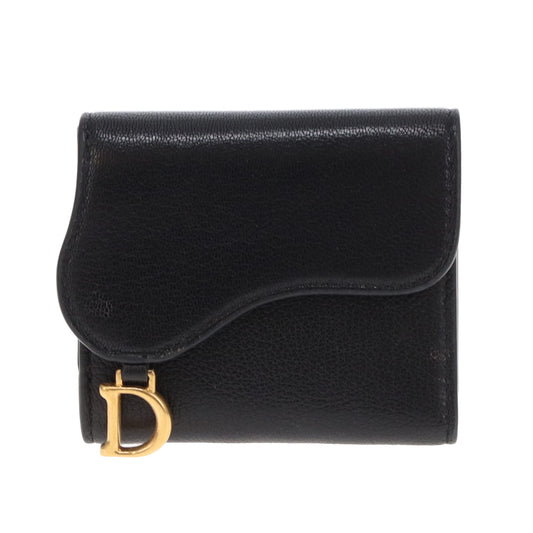 Dior Saddle Lotus Wallet Black GHW 2024
