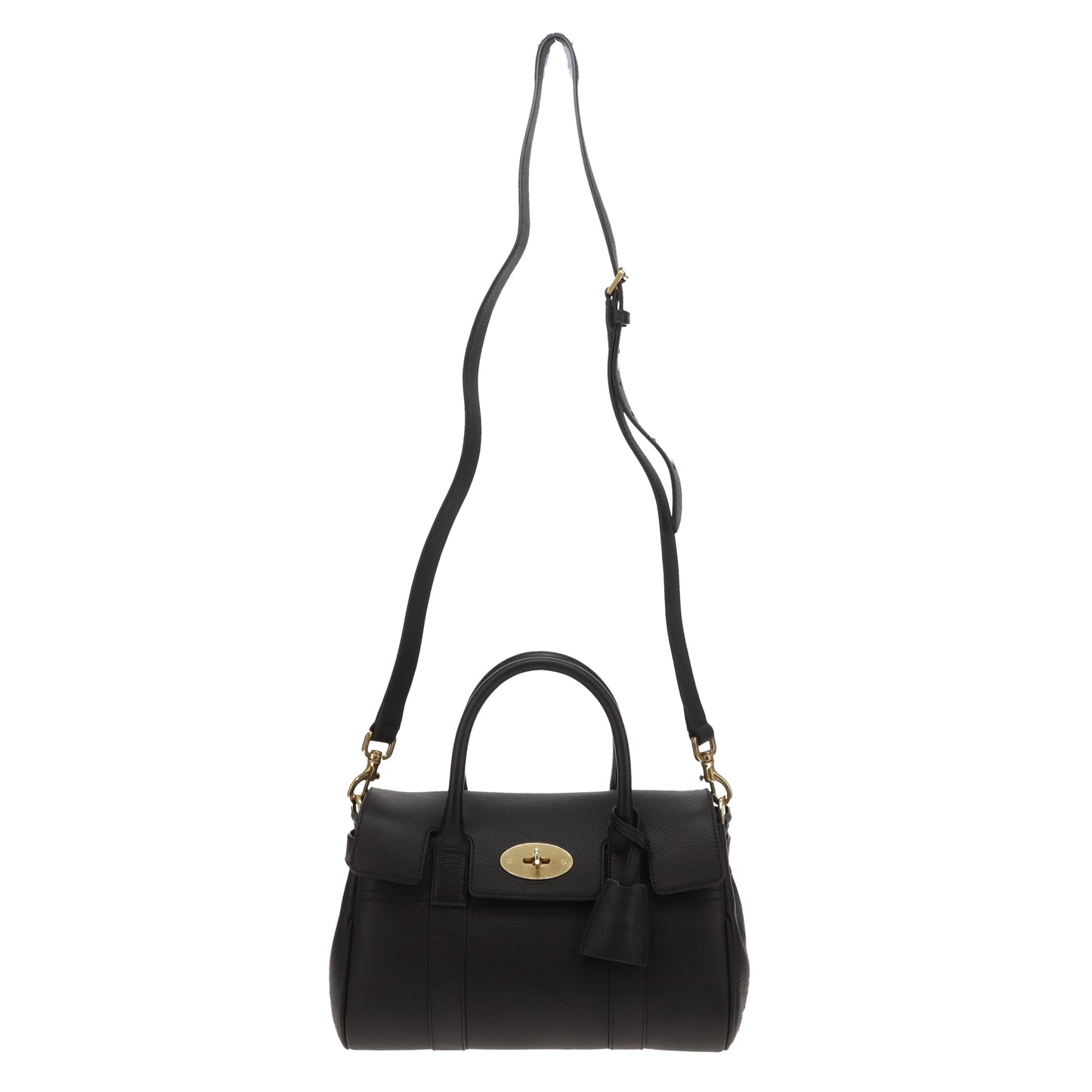 Mulberry Bayswater Satchel Small Black Small Classic Grain