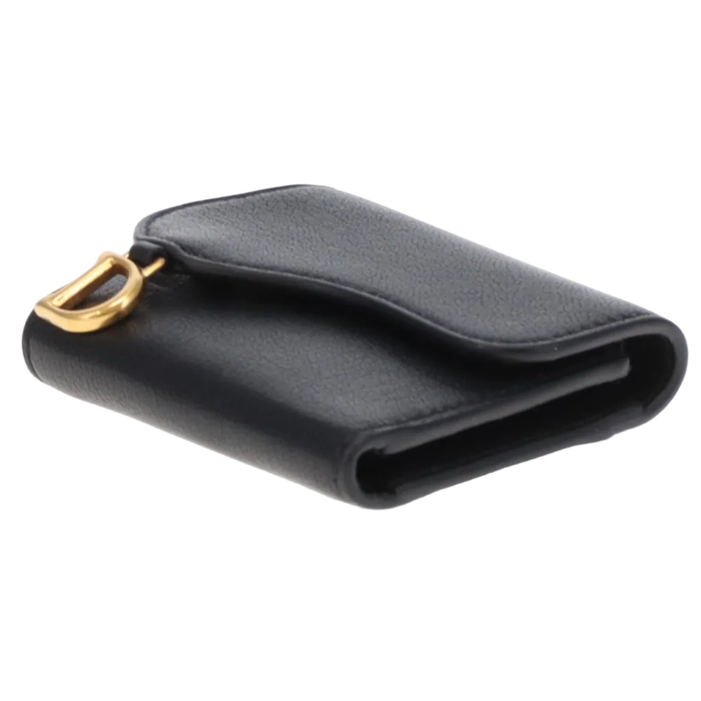 Dior Saddle Lotus Wallet Black GHW 2024