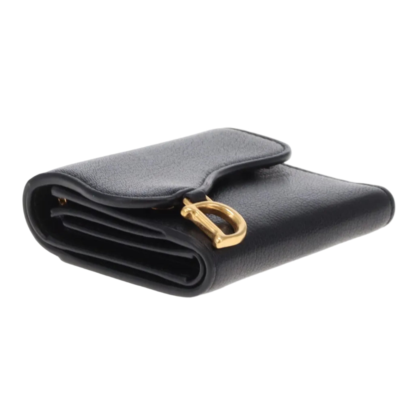 Dior Saddle Lotus Wallet Black GHW 2024