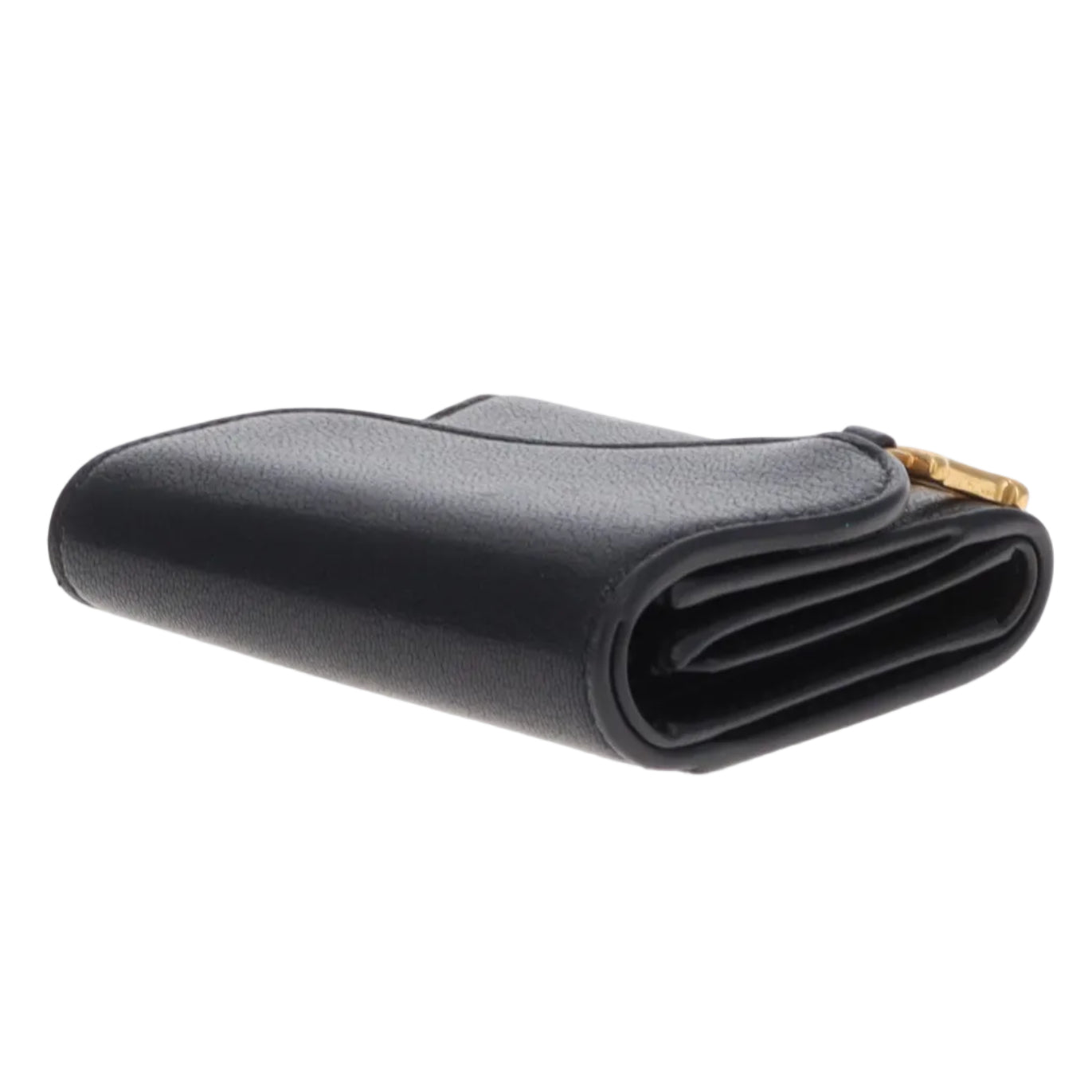 Dior Saddle Lotus Wallet Black GHW 2024