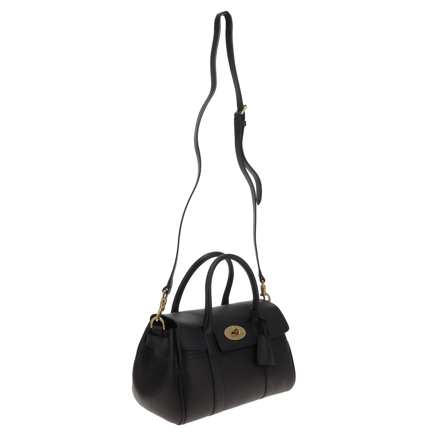 Mulberry Bayswater Satchel Small Black Small Classic Grain