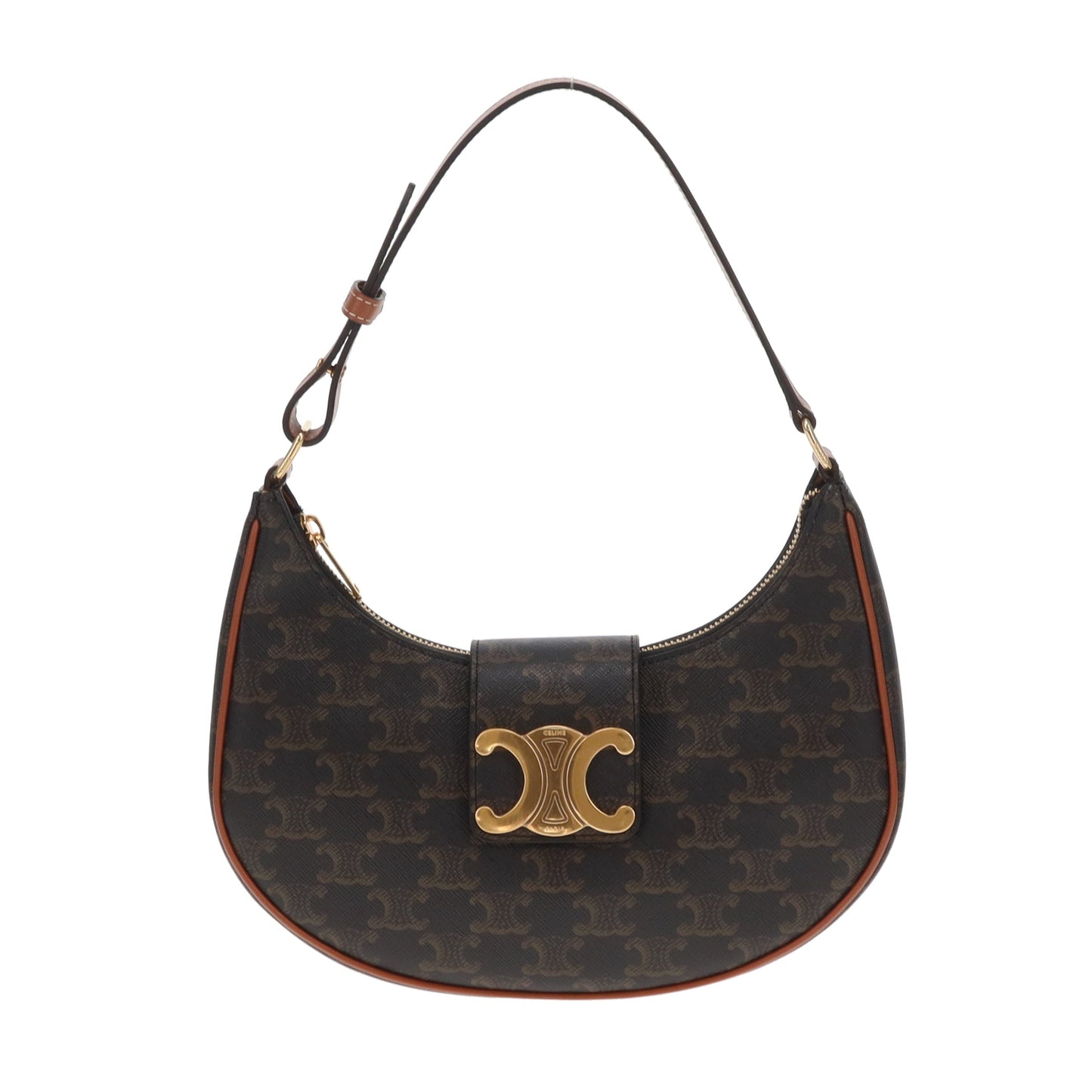 Celine Ava Medium Triomphe Canvas and Leather Bag 2024