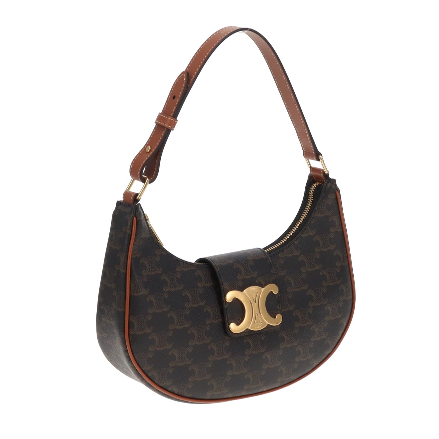 Celine Ava Medium Triomphe Canvas and Leather Bag 2024