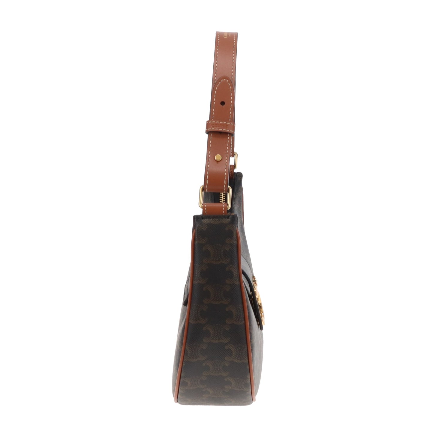 Celine Ava Medium Triomphe Canvas and Leather Bag 2024