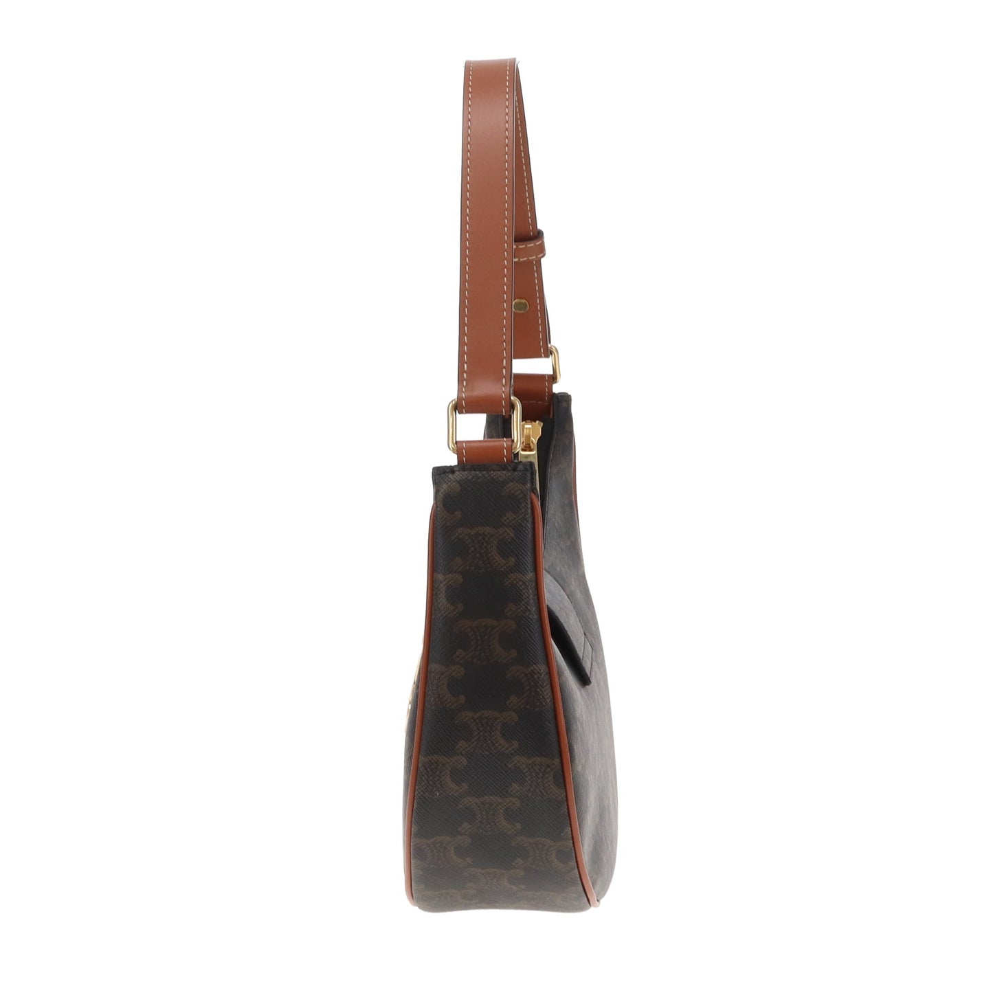 Celine Ava Medium Triomphe Canvas and Leather Bag 2024