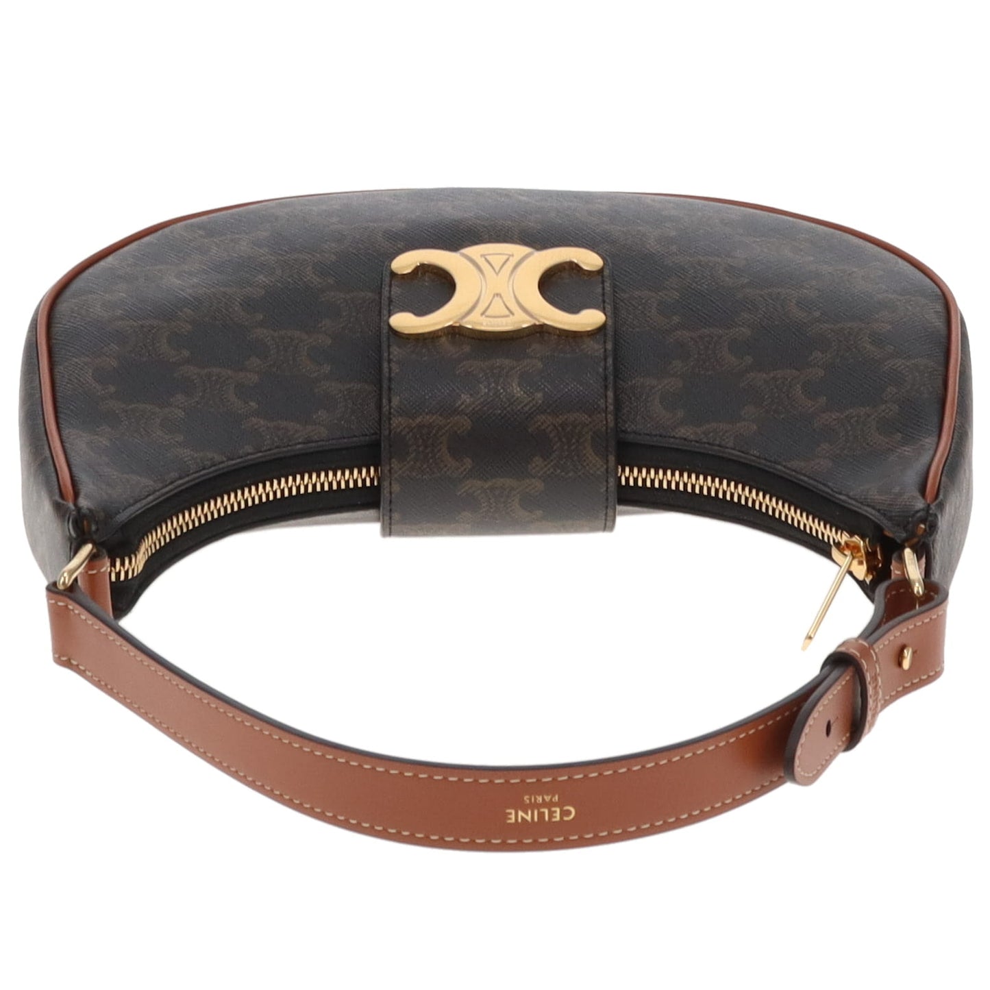 Celine Ava Medium Triomphe Canvas and Leather Bag 2024