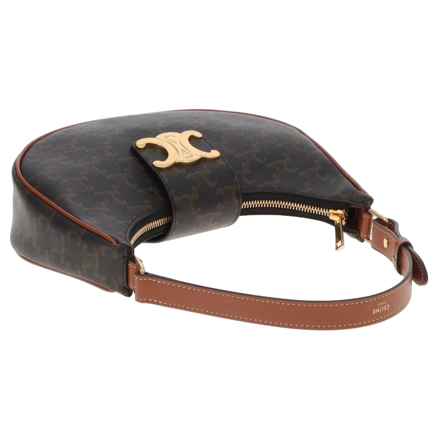 Celine Ava Medium Triomphe Canvas and Leather Bag 2024