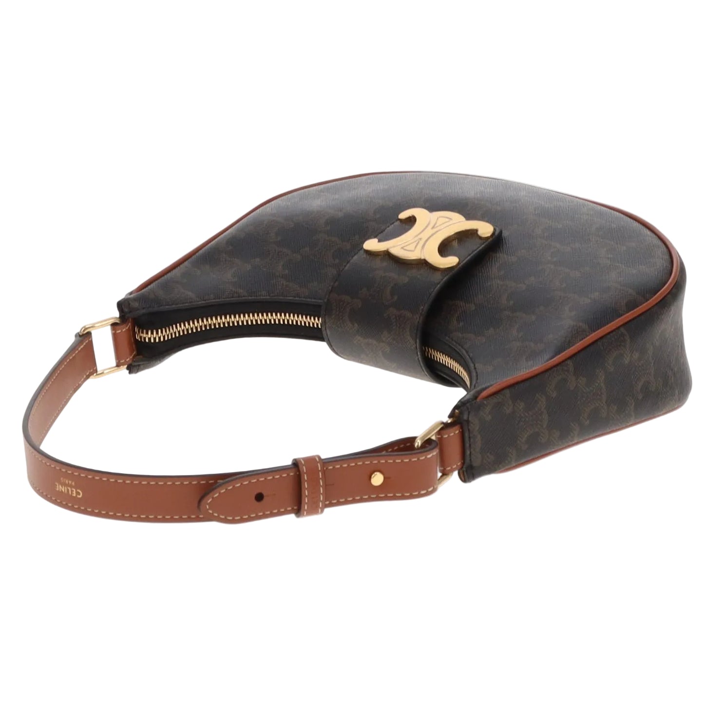 Celine Ava Medium Triomphe Canvas and Leather Bag 2024