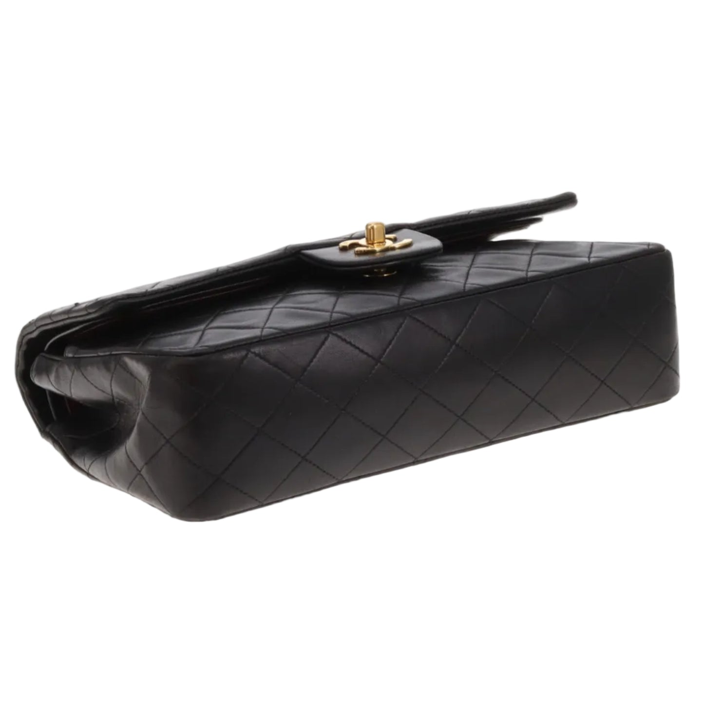 Chanel Classic Double Flap Medium Black Lambskin GHW  (3 series - 94/96)
