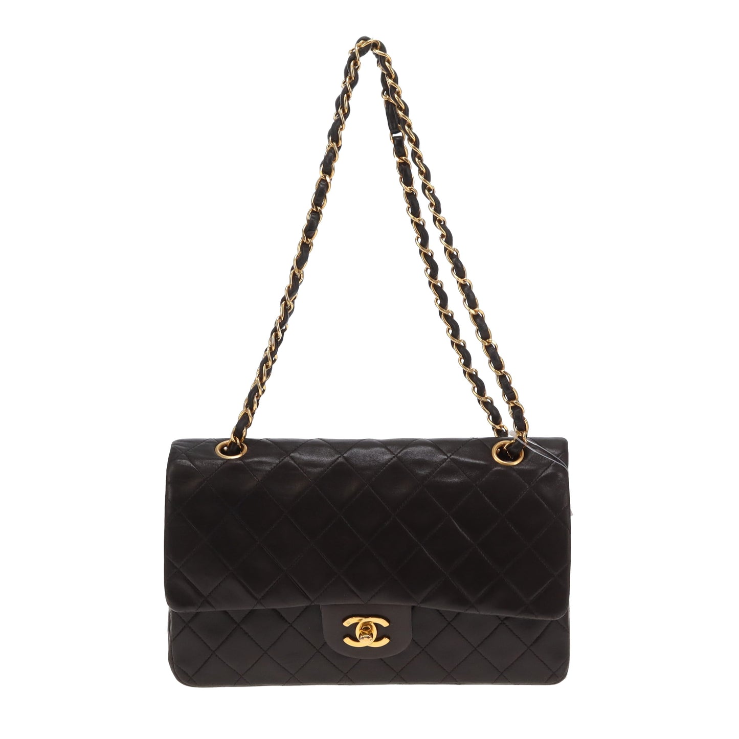 Chanel Classic Double Flap Medium Black Lambskin GHW  (3 series - 94/96)