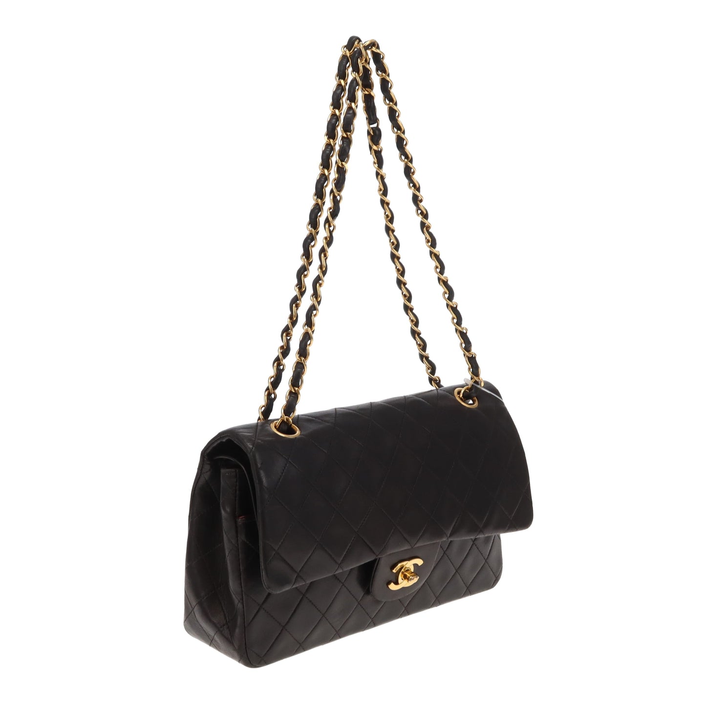 Chanel Classic Double Flap Medium Black Lambskin GHW  (3 series - 94/96)
