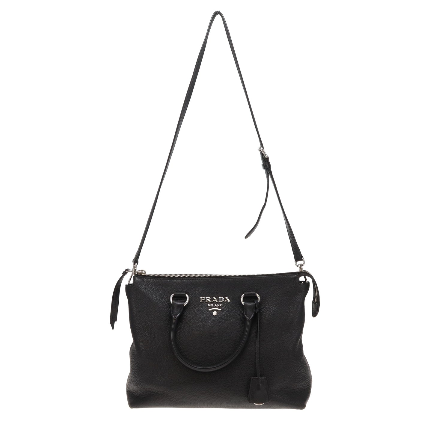 Prada 2 Way Bag Black SHW
