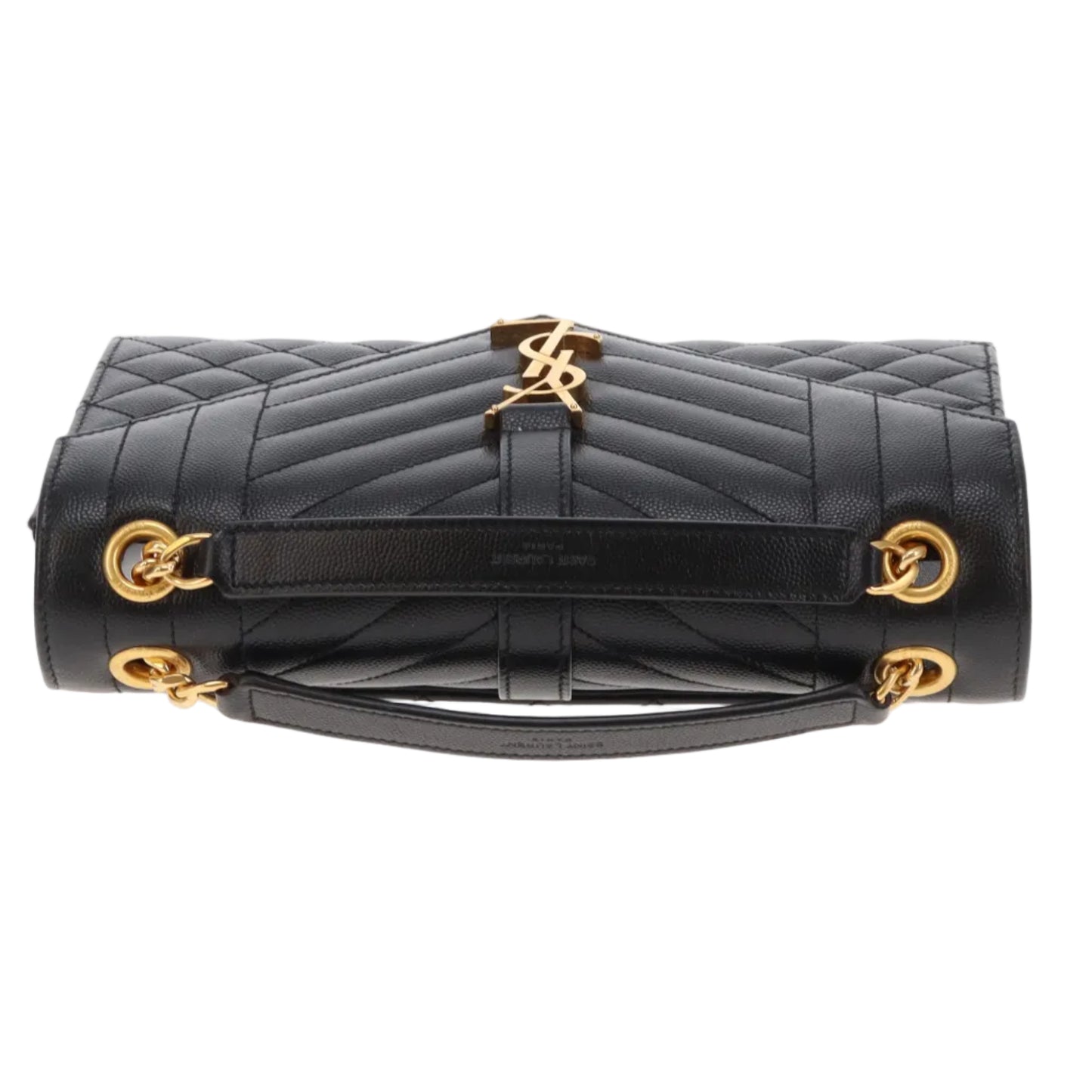 Saint Laurent Envelope Chain Bag Medium Black GHW 2024