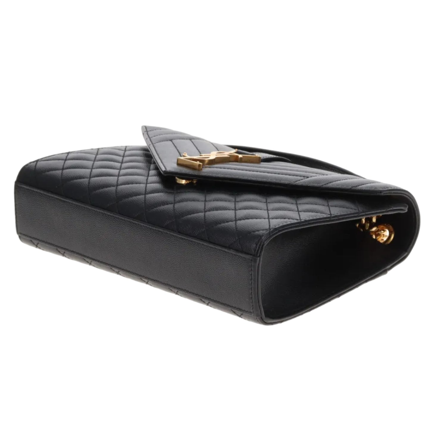 Saint Laurent Envelope Chain Bag Medium Black GHW 2024
