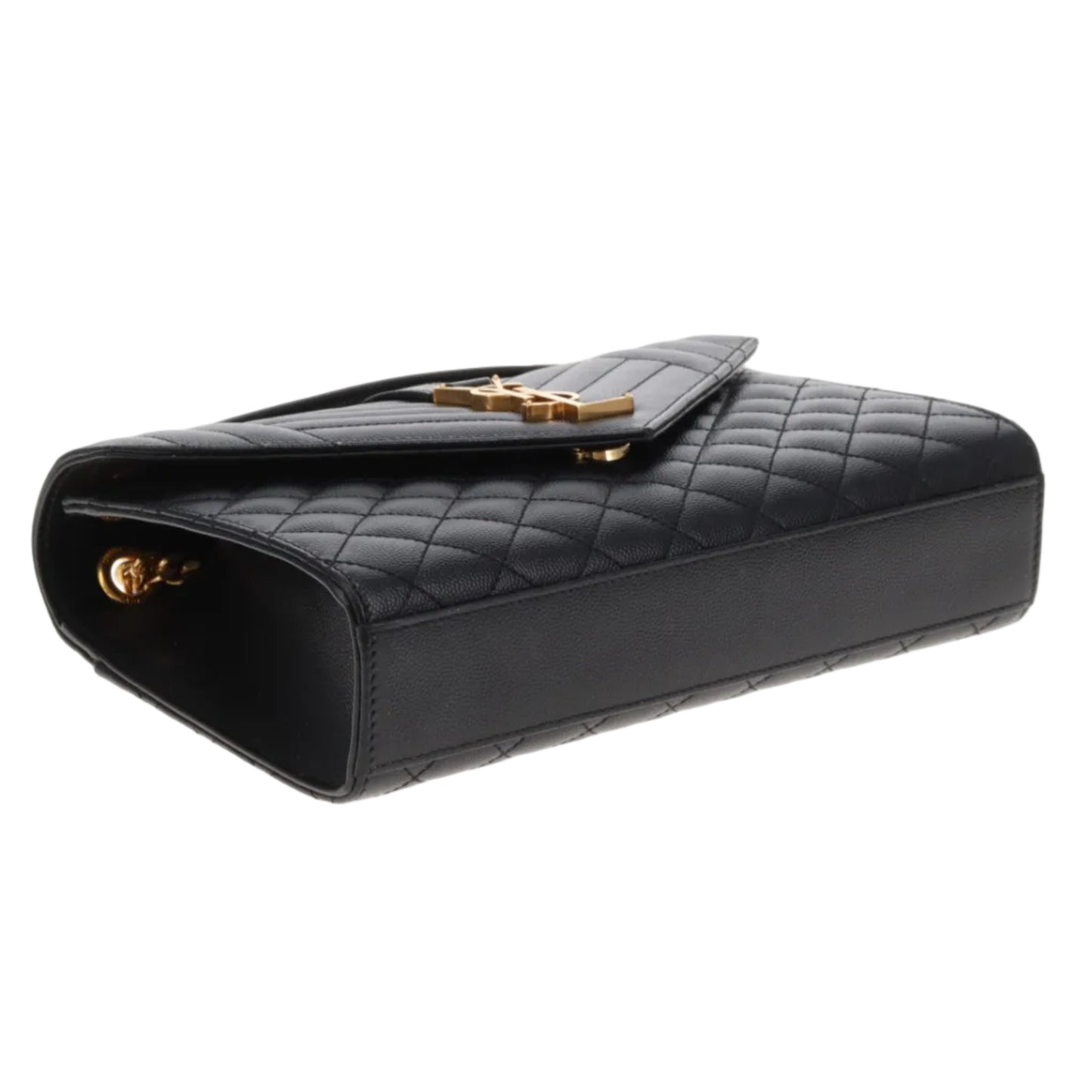 Saint Laurent Envelope Chain Bag Medium Black GHW 2024
