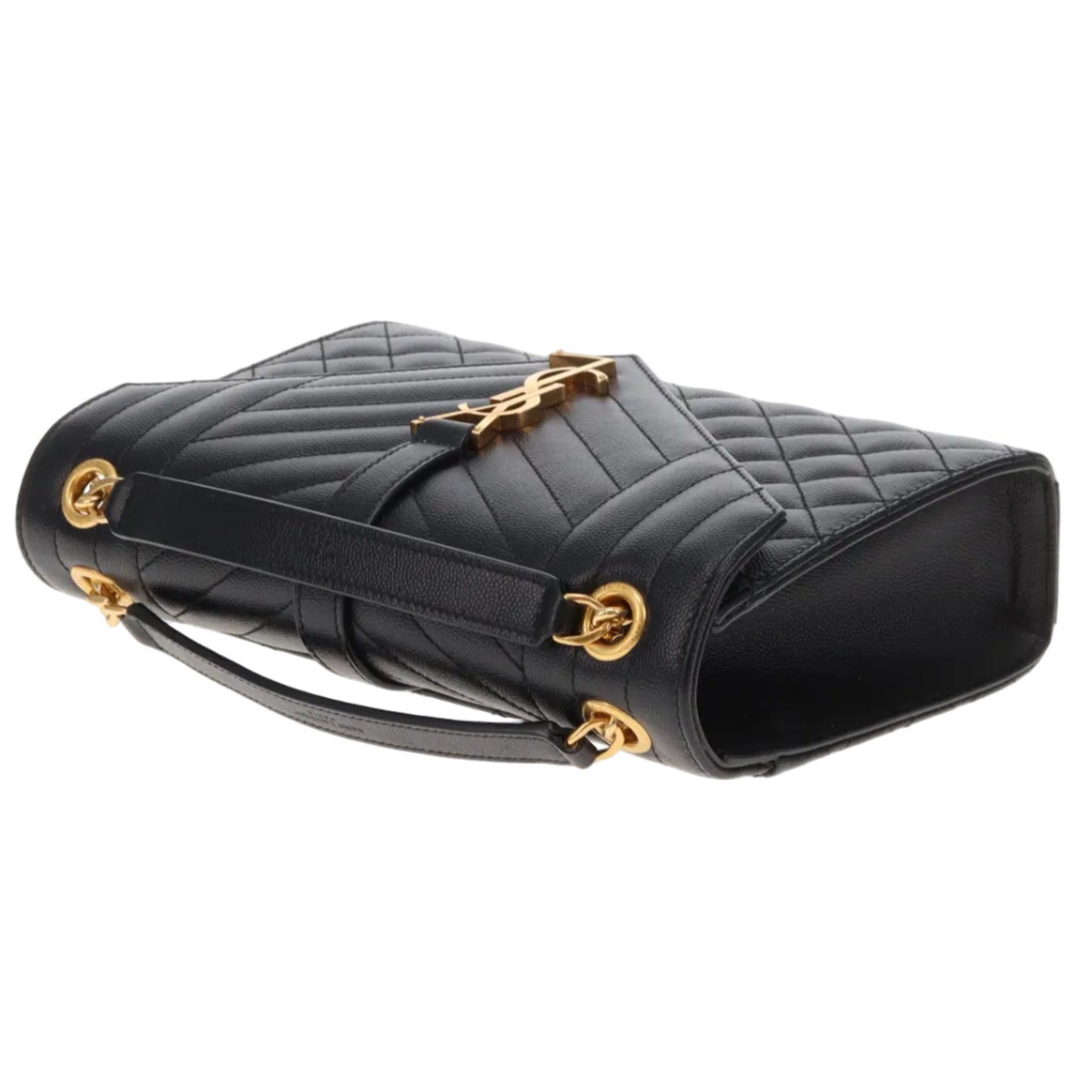 Saint Laurent Envelope Chain Bag Medium Black GHW 2024