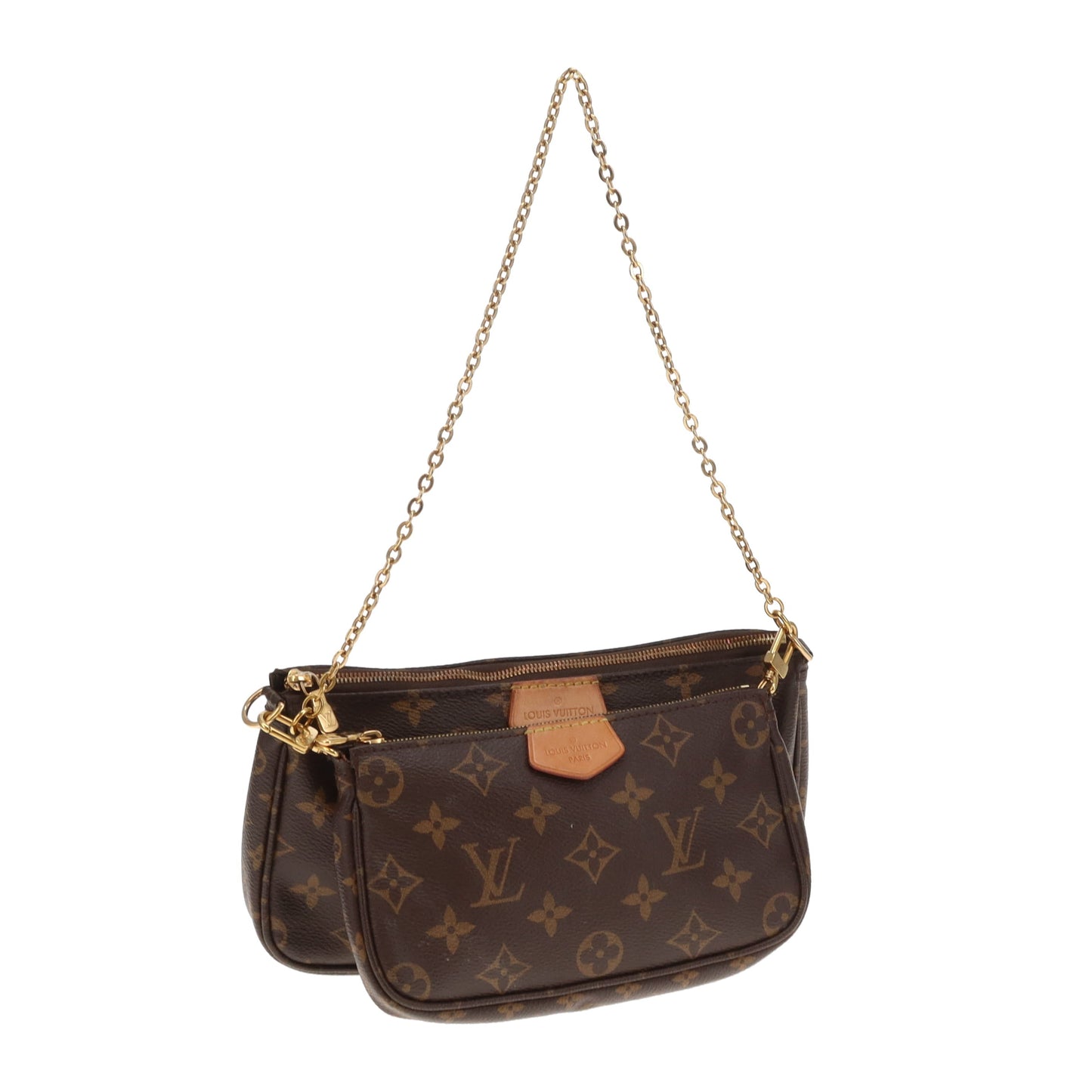 Louis Vuitto Multi-Pochette Monogram With Khaki Cotton Strap