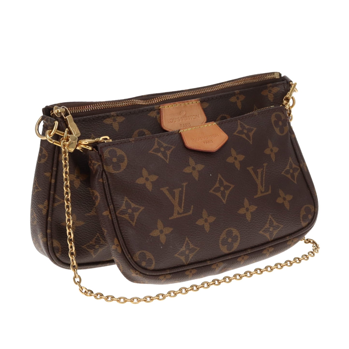Louis Vuitto Multi-Pochette Monogram With Khaki Cotton Strap
