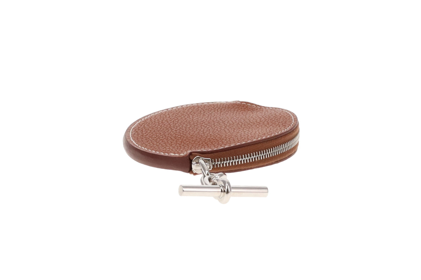 Hermes Strap Change Purse Barenia Faubourg Calfskin & Palladium