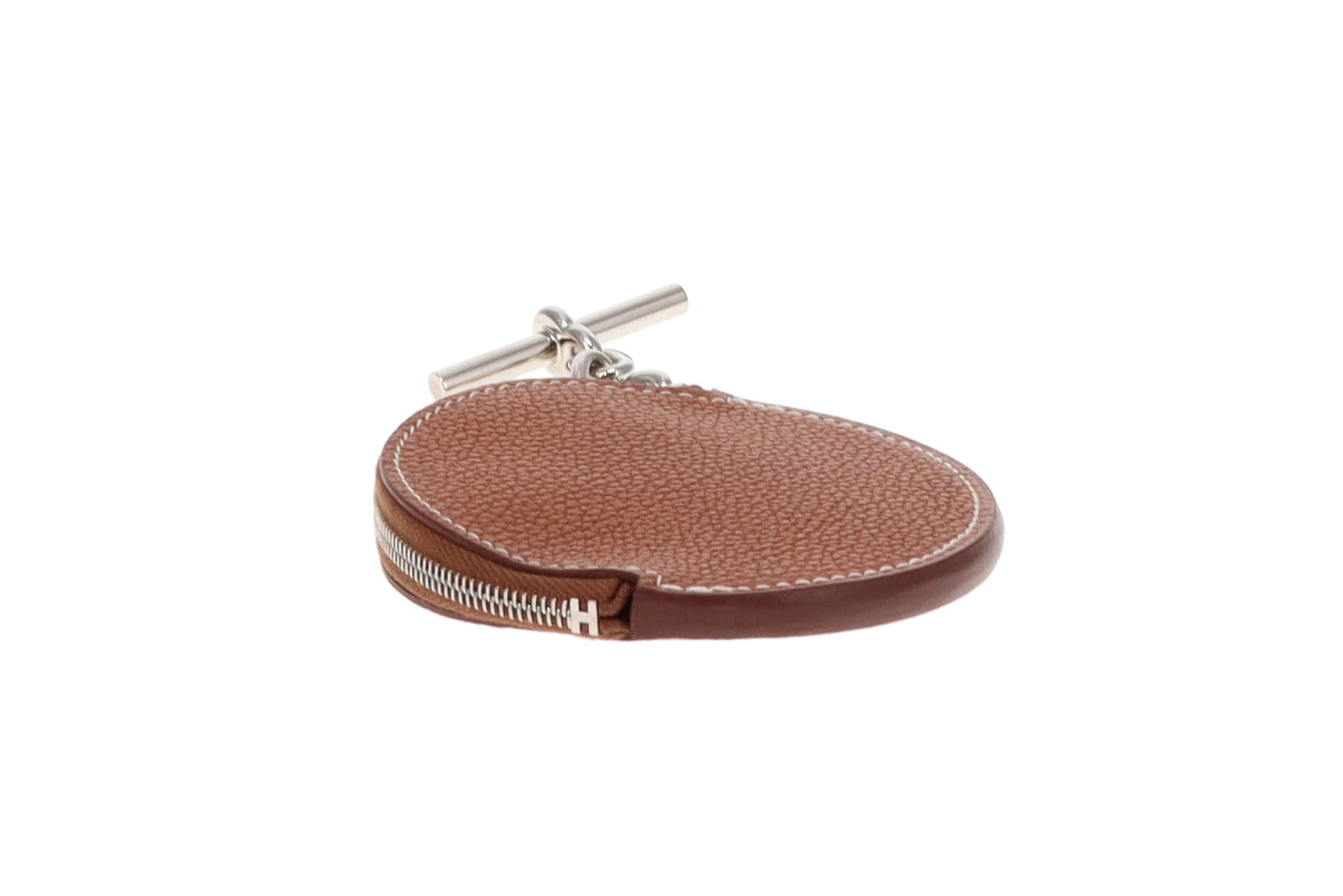 Hermes Strap Change Purse Barenia Faubourg Calfskin & Palladium
