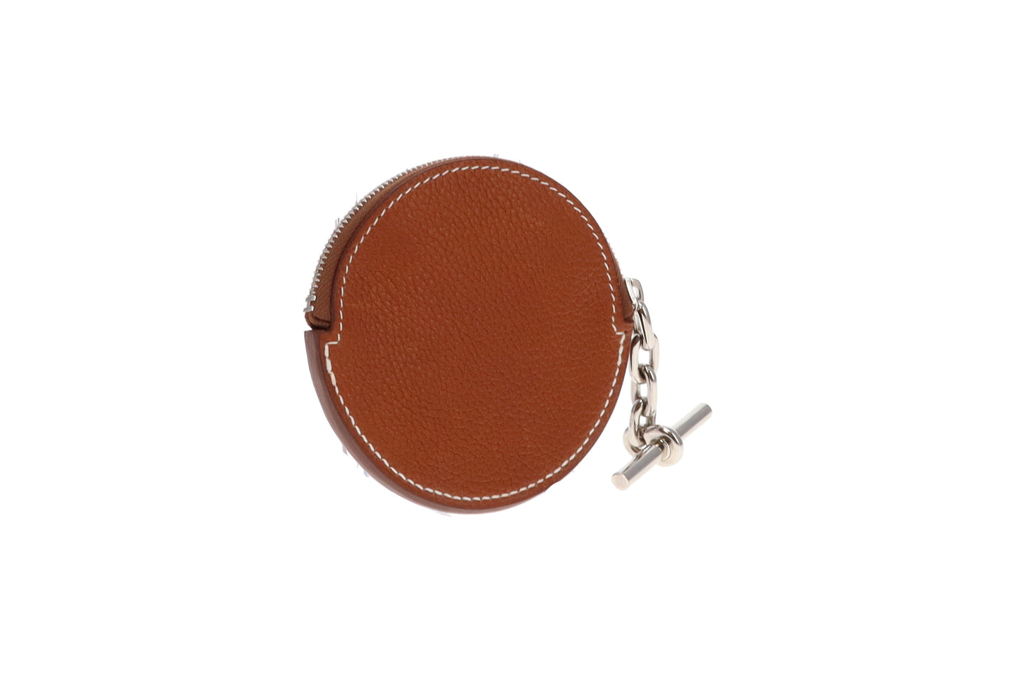 Hermes Strap Change Purse Barenia Faubourg Calfskin & Palladium