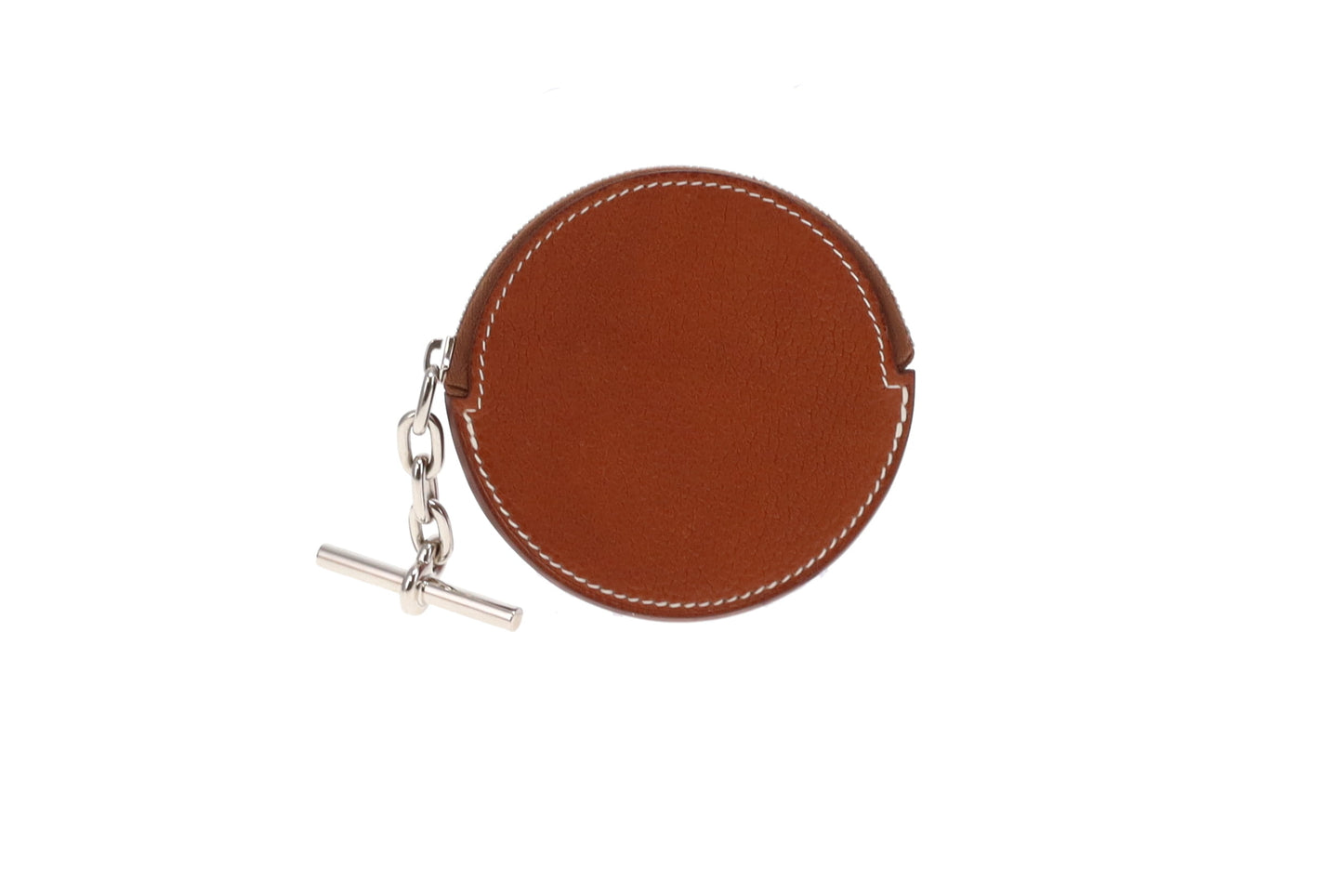 Hermes Strap Change Purse Barenia Faubourg Calfskin & Palladium