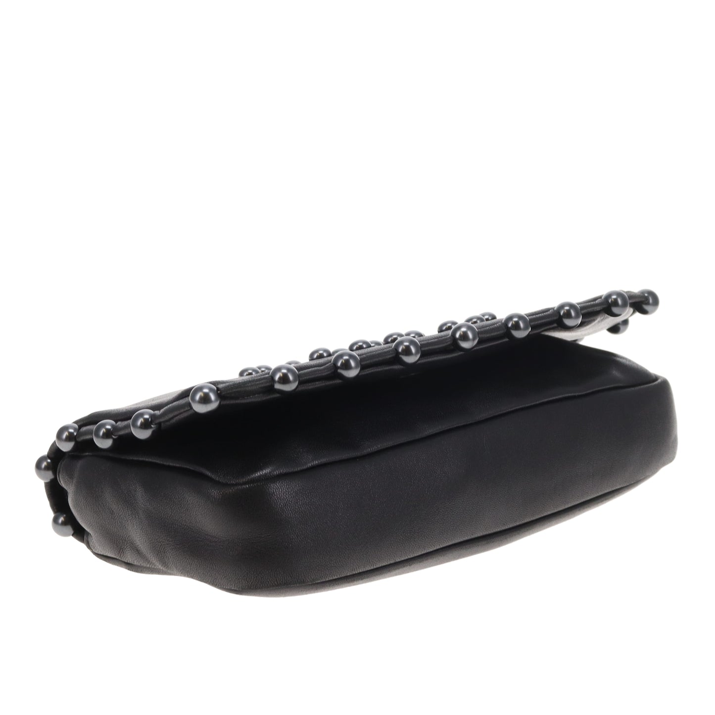 Chanel CC Pearl Obsession Small Flap Bag Black Lambskin 2008