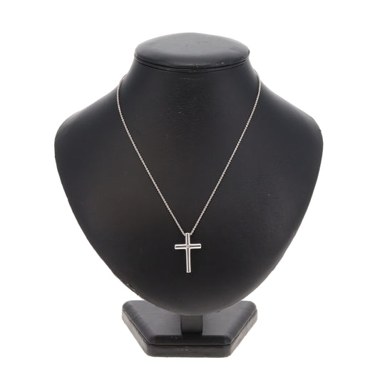Tiffany & Co Cross Pendant On Chain By Elsa Peretti Sterling Silver