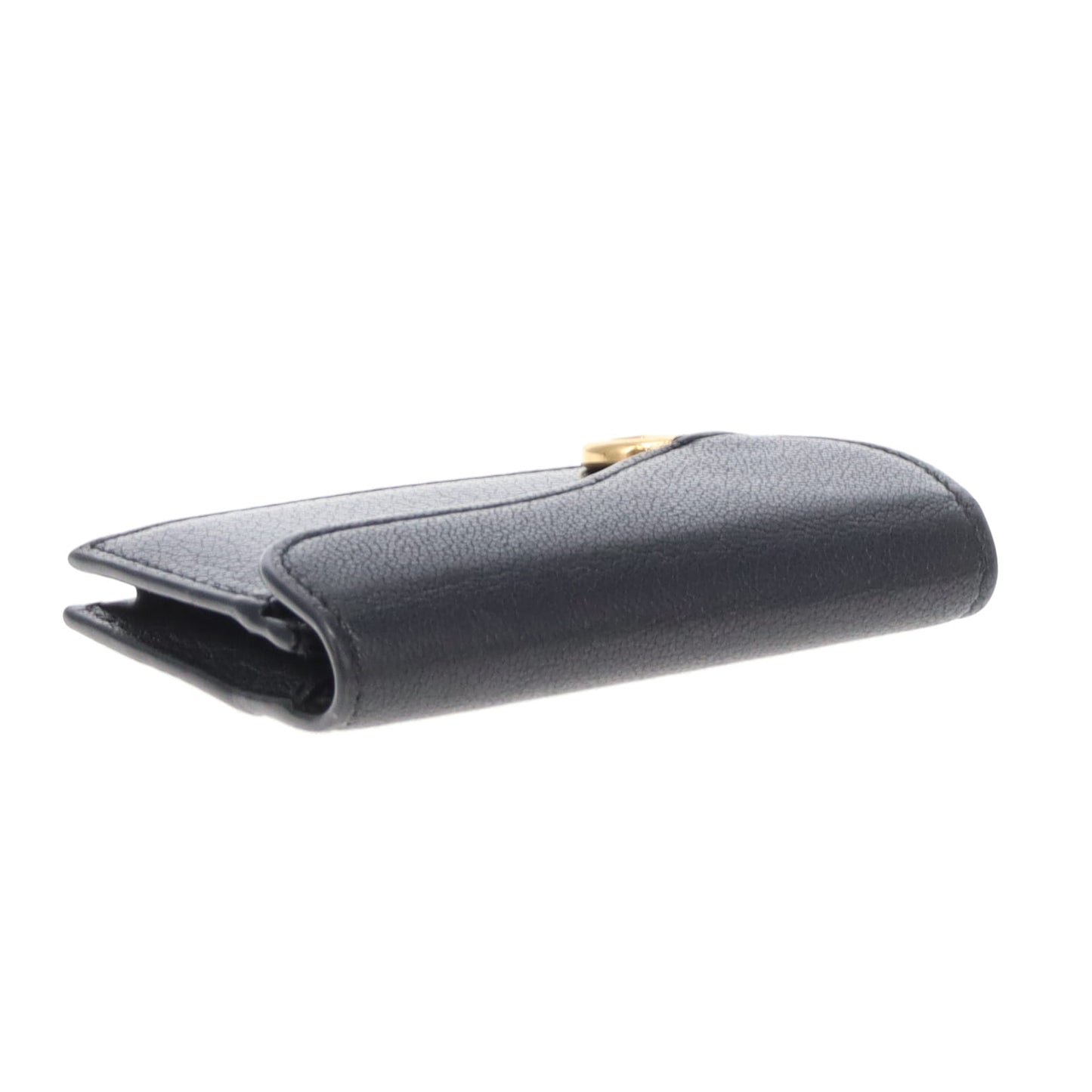 Dior Saddle Card Wallet Black With Gold Hardware