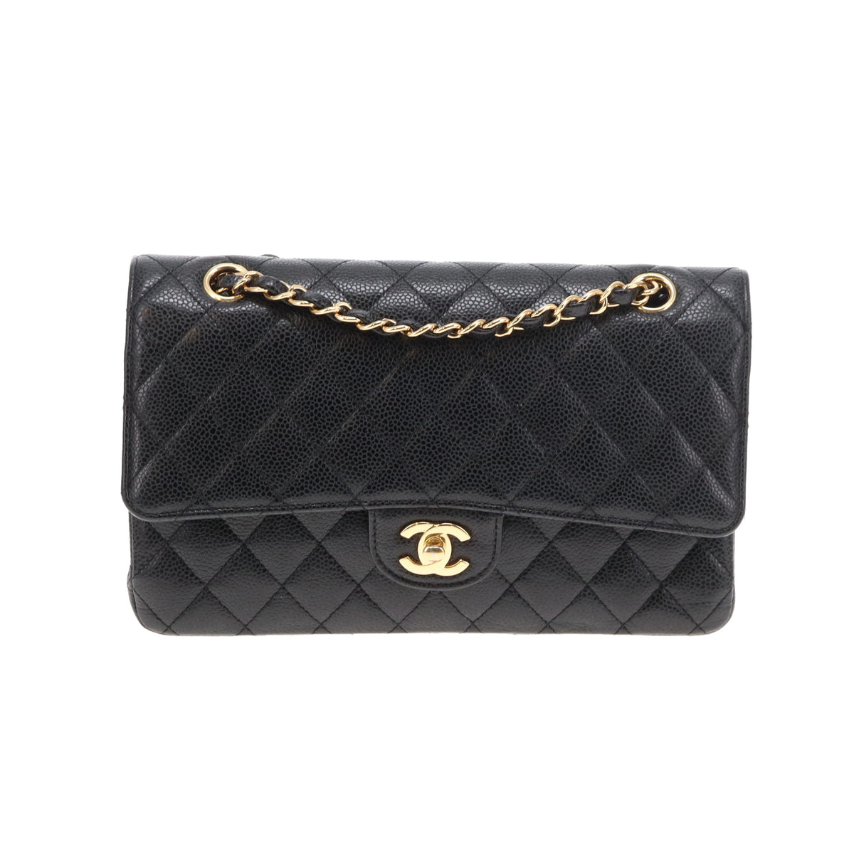 Chanel Classic Double Flap Medium Caviar Leather With Gold Hardware 2020