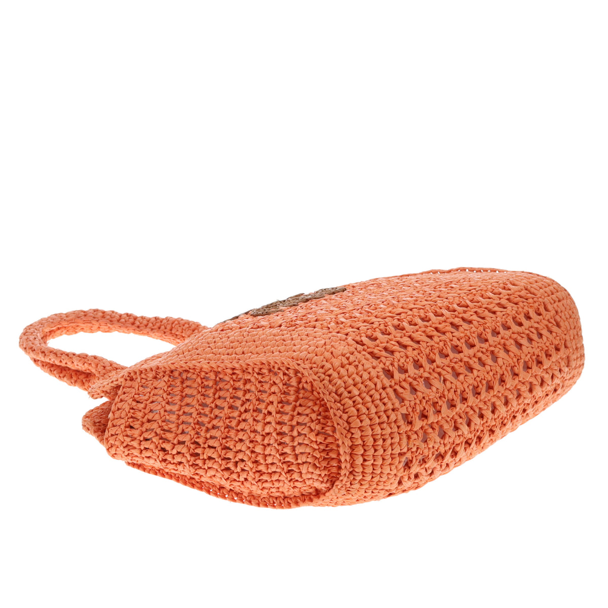 Miu Miu Raffia Tote Small Orange (missing long strap)