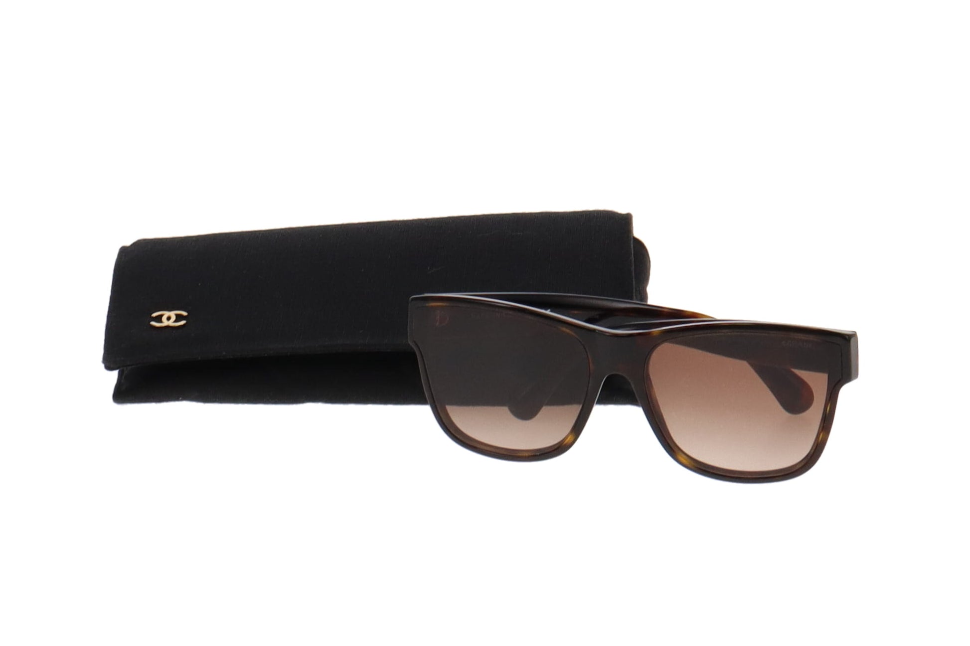 Chanel Butterfly Sunglasses acetate black and beige no scratches