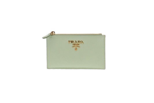 Prada Aqua/Aquamarine Saffiano Card Holder