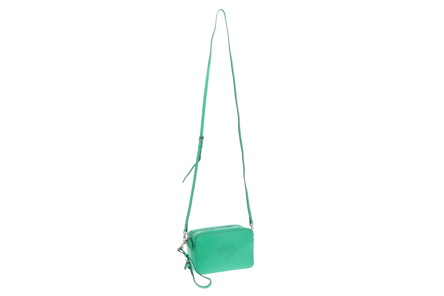 Mulberry Green Perforated Logo Mini Camera Bag
