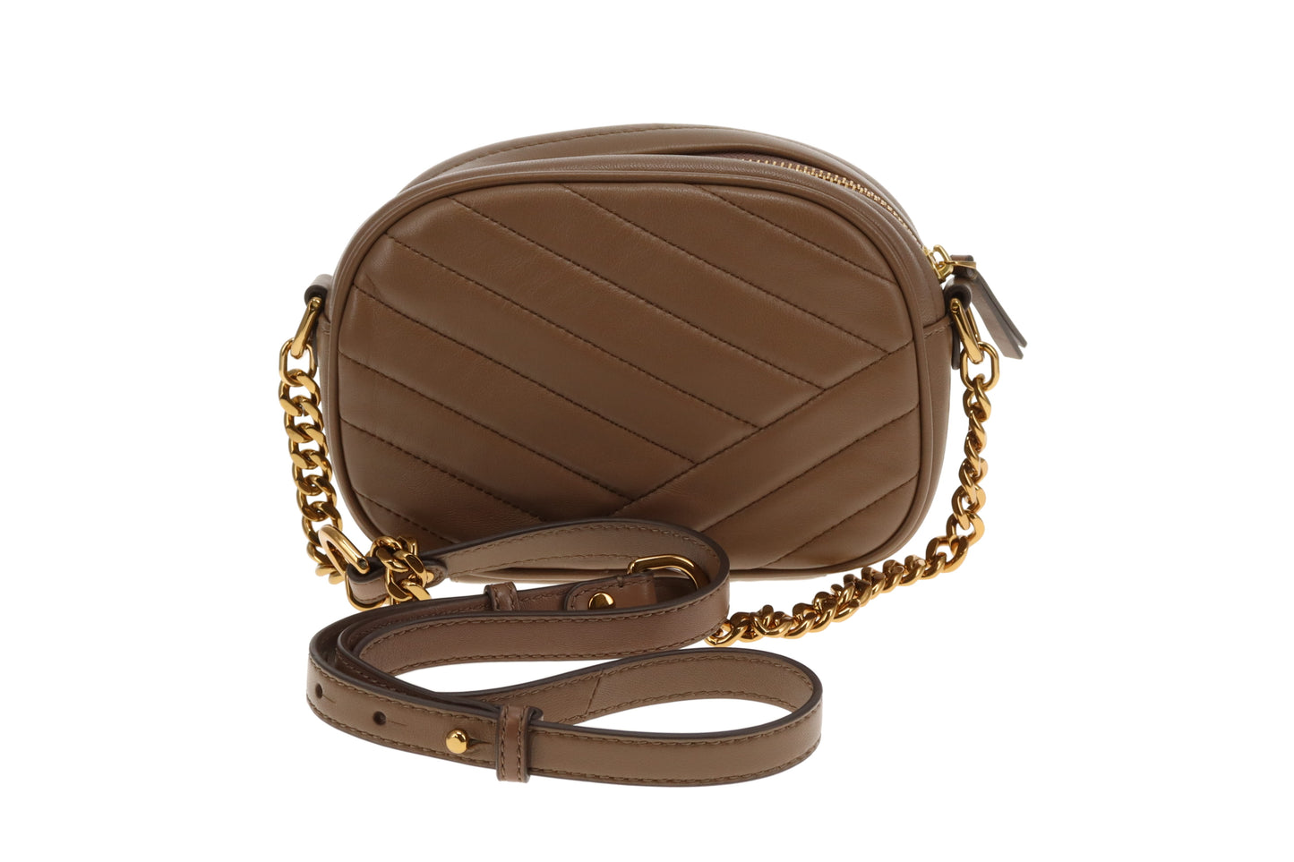 Tory Burch Kira Small Camera Bag Mocha Leather