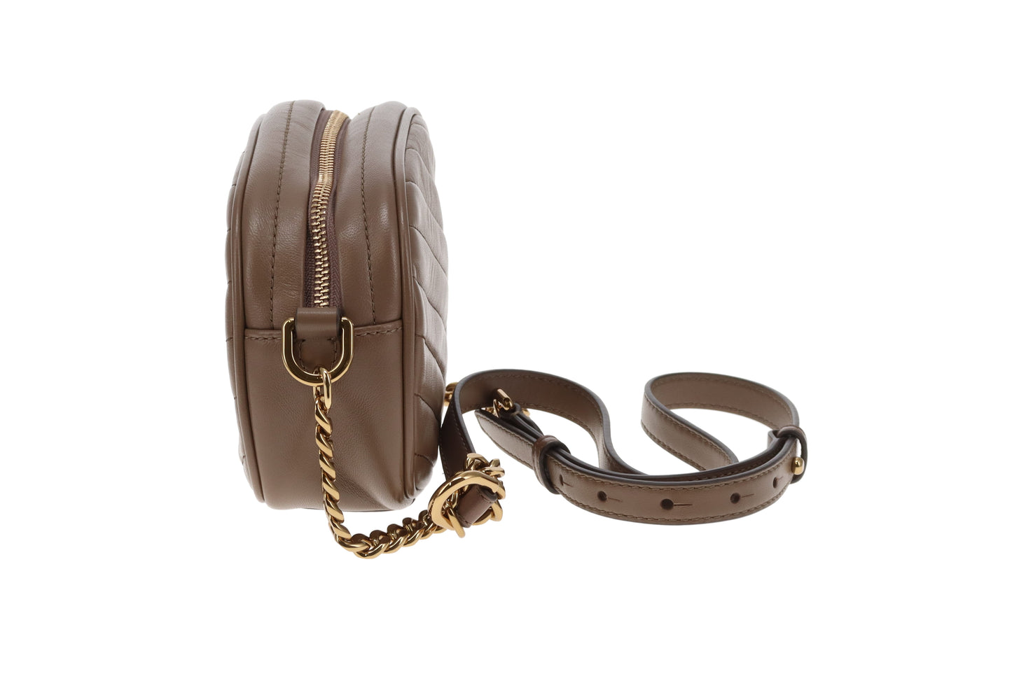 Tory Burch Kira Small Camera Bag Mocha Leather