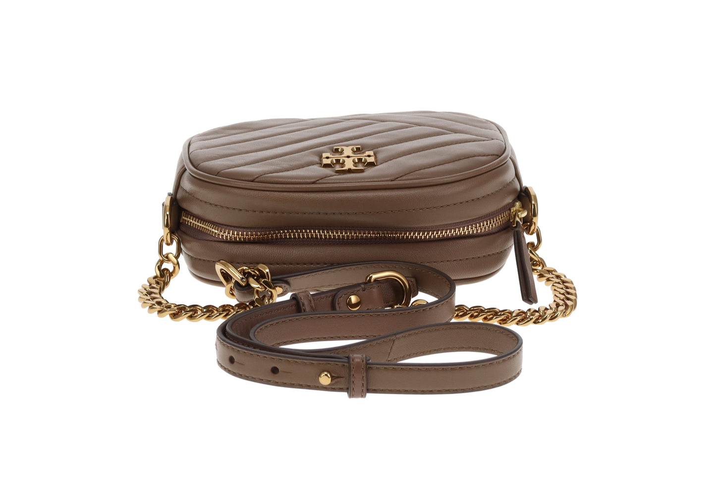 Tory Burch Kira Small Camera Bag Mocha Leather