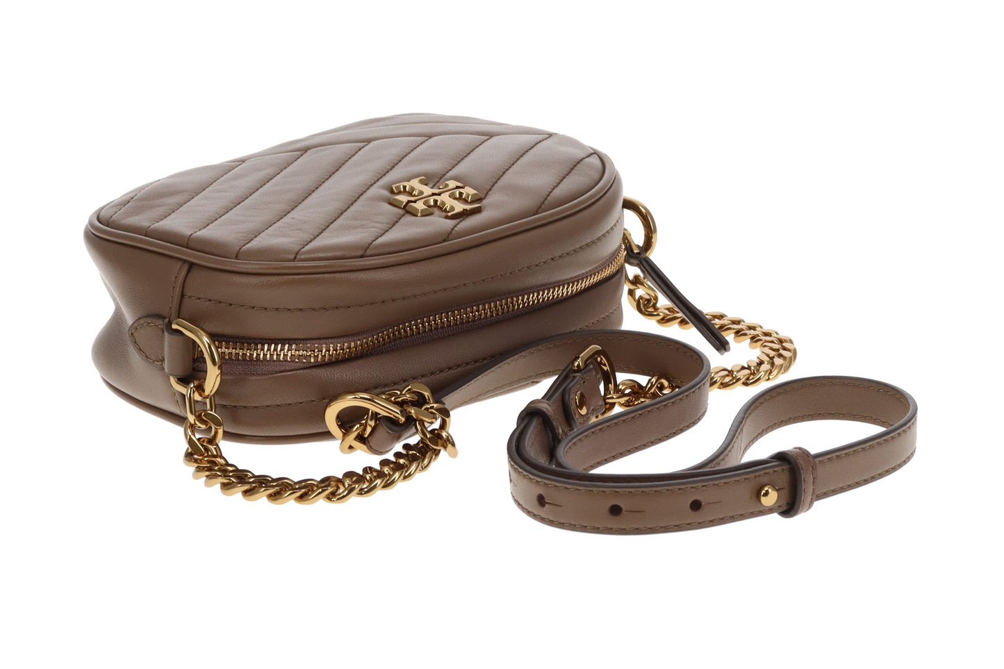 Tory Burch Kira Small Camera Bag Mocha Leather