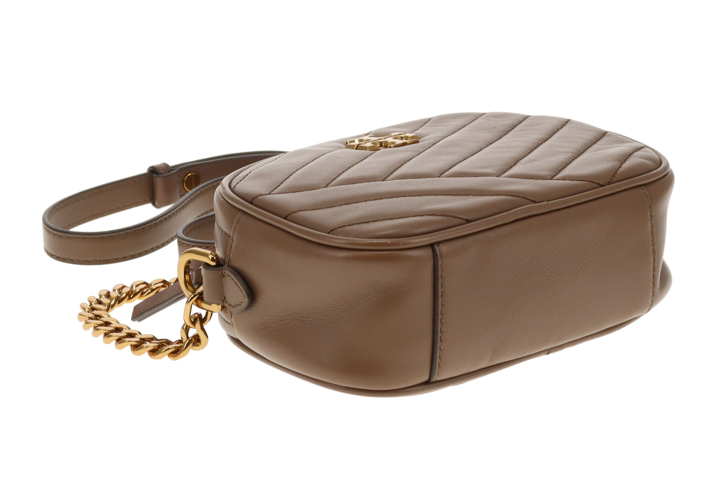 Tory Burch Kira Small Camera Bag Mocha Leather