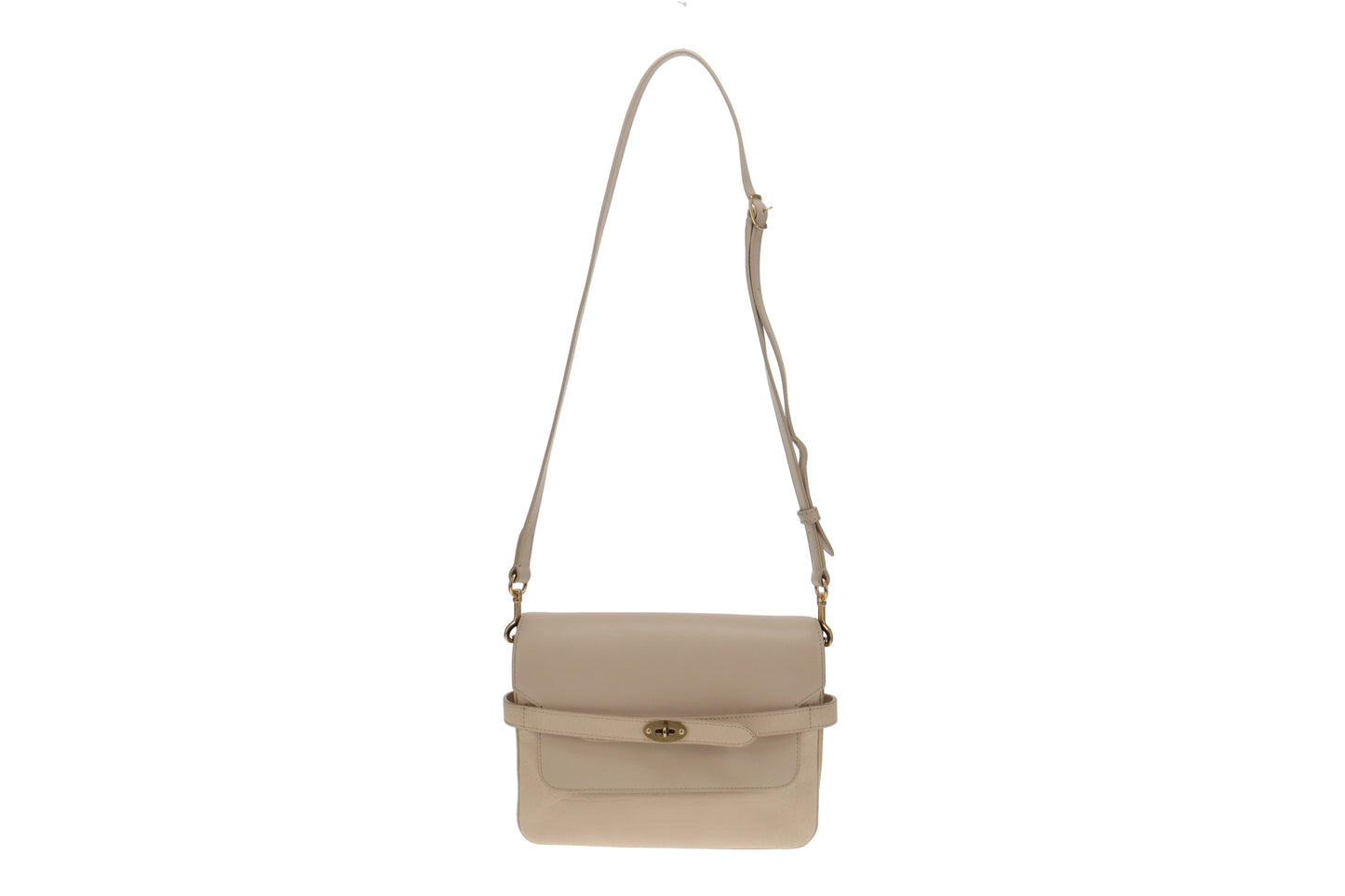 Mulberry Belted Bayswater Croc Embossed Chalk