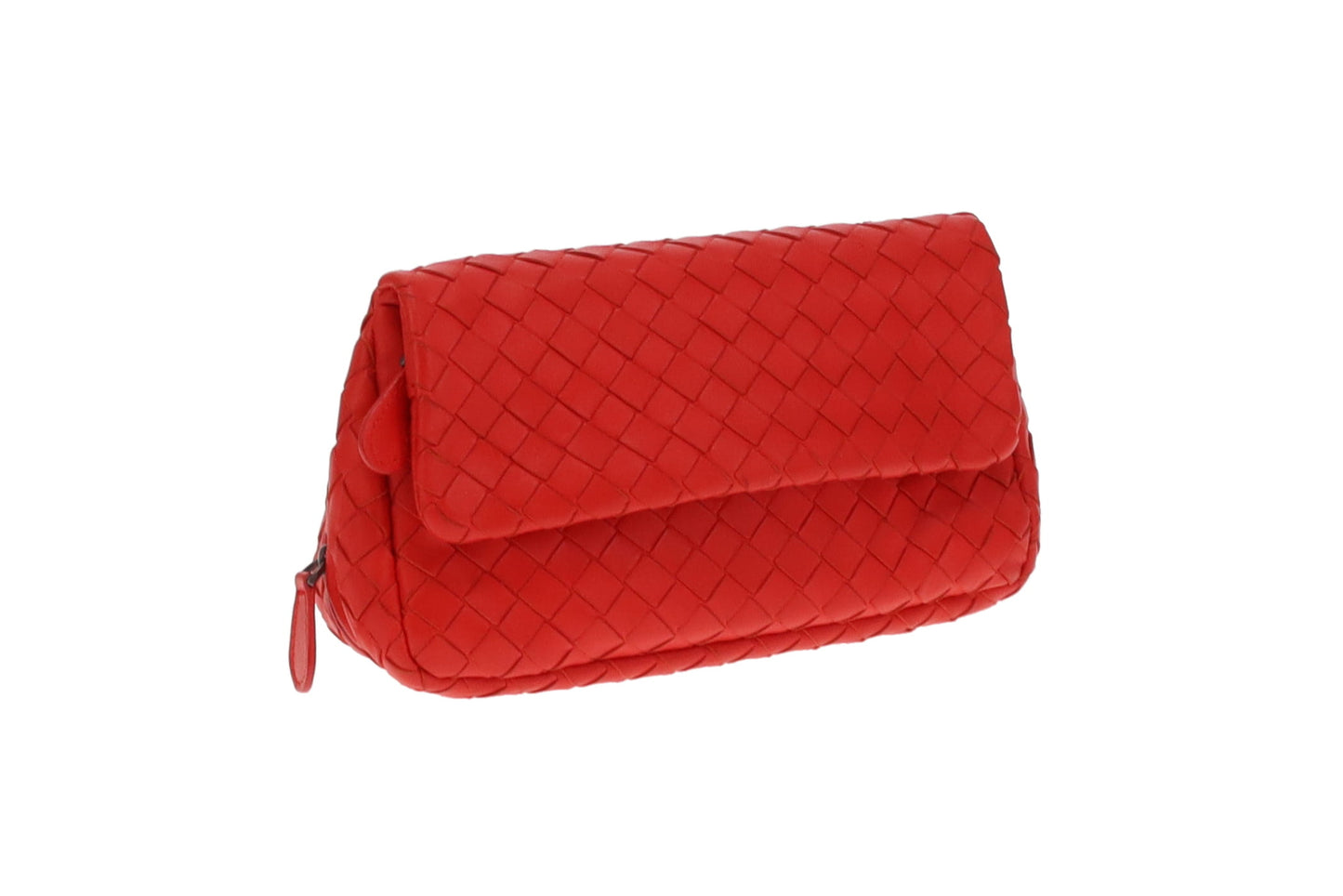 Bottega Veneta Red Mini Intrecciato Multi Zip Crossbody