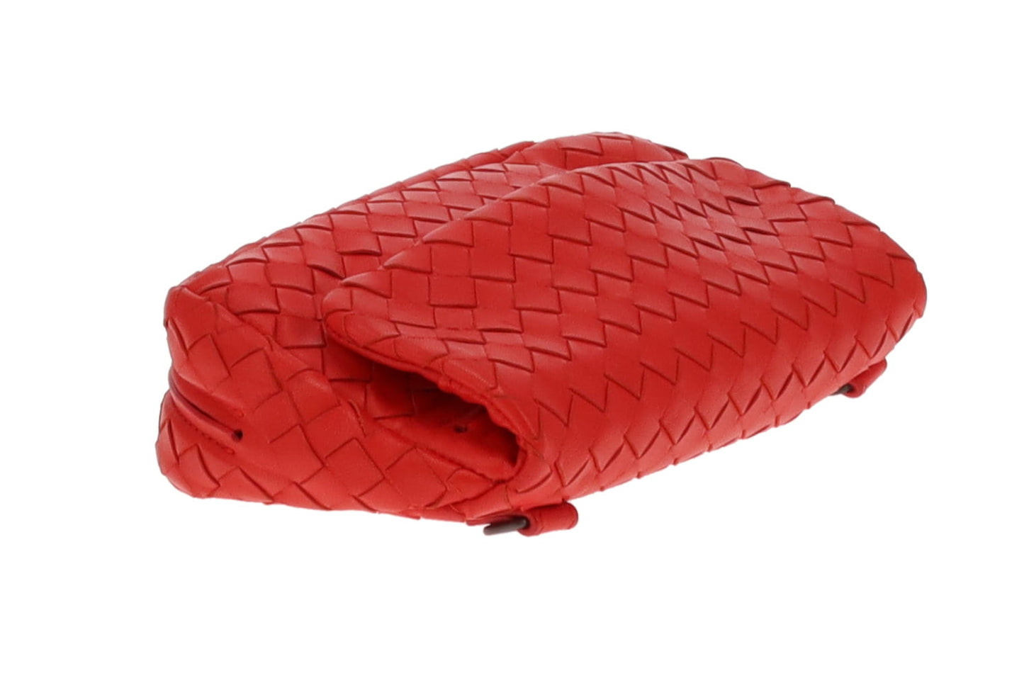 Bottega Veneta Red Mini Intrecciato Multi Zip Crossbody