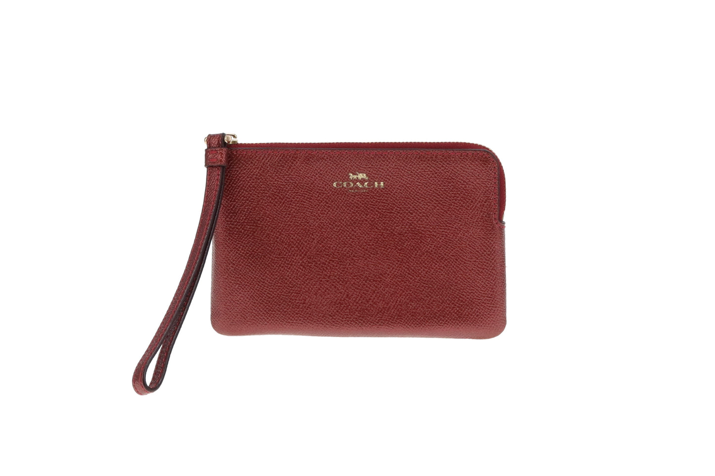 Coach Metallic Corner Zip Wristlet Pouch