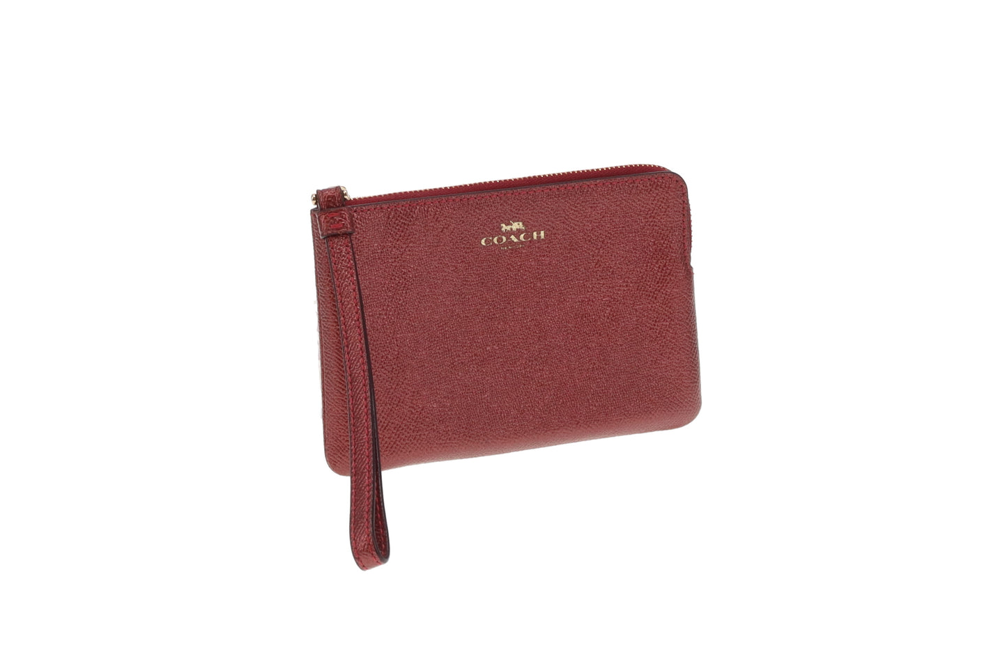Coach Metallic Corner Zip Wristlet Pouch